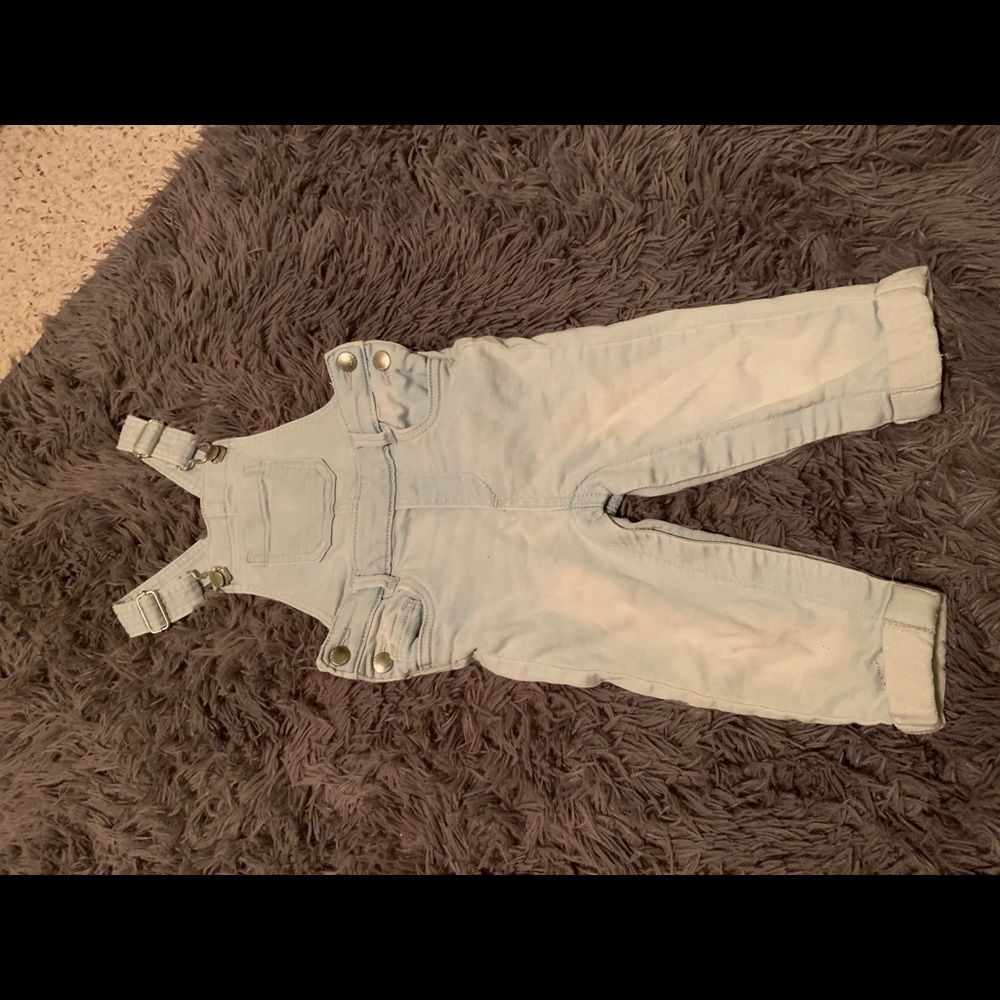 2t light wash overalls